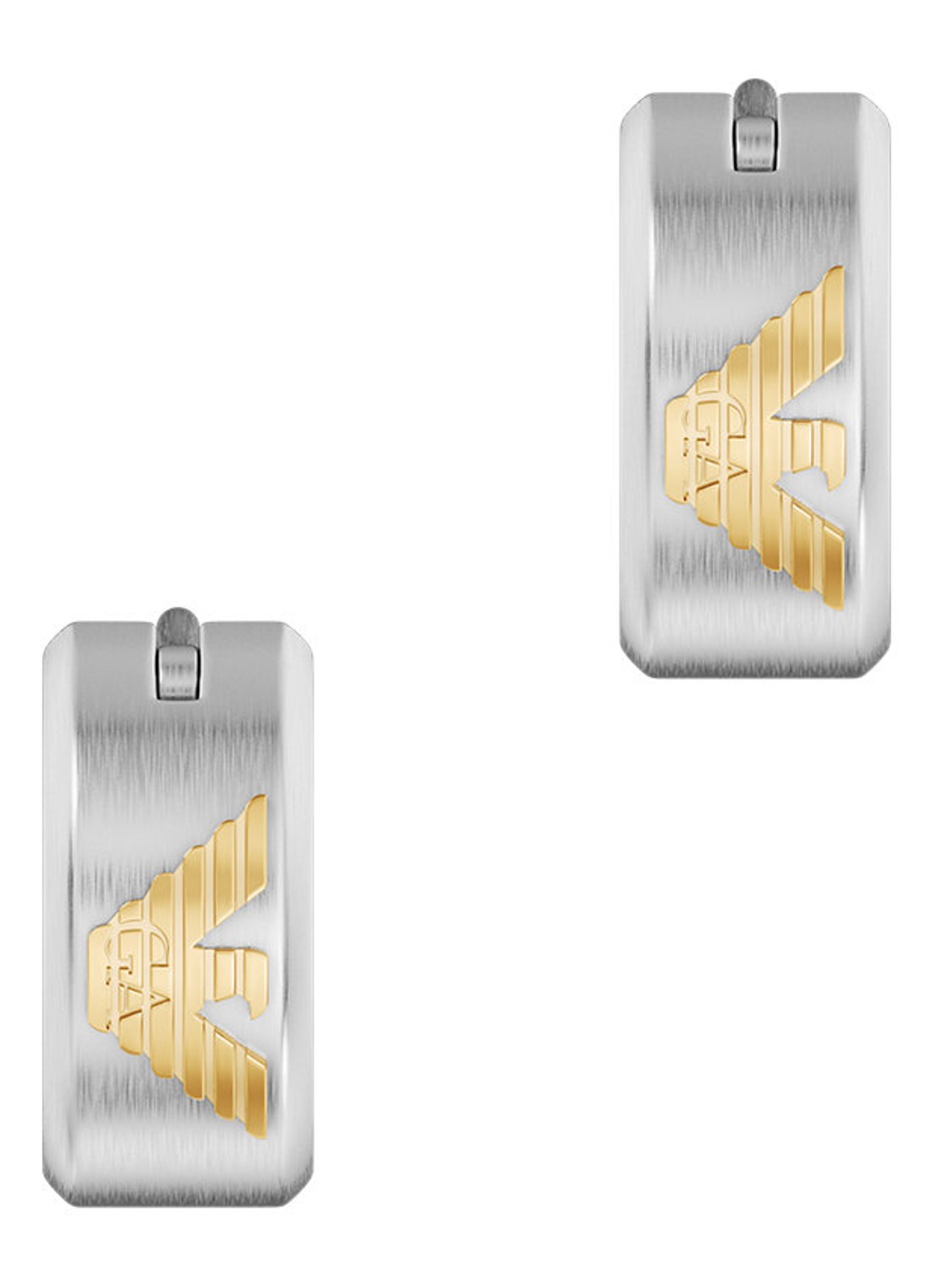 Armani Iconic Trend oorringen EGS3376040 - detail 2 zilver