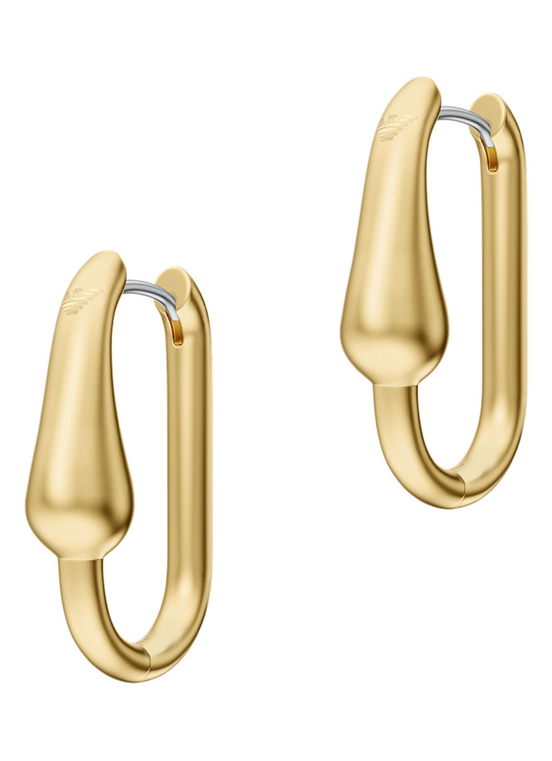 Armani Iconic Trend oorringen verguld EGS3392710 - voorkant goud