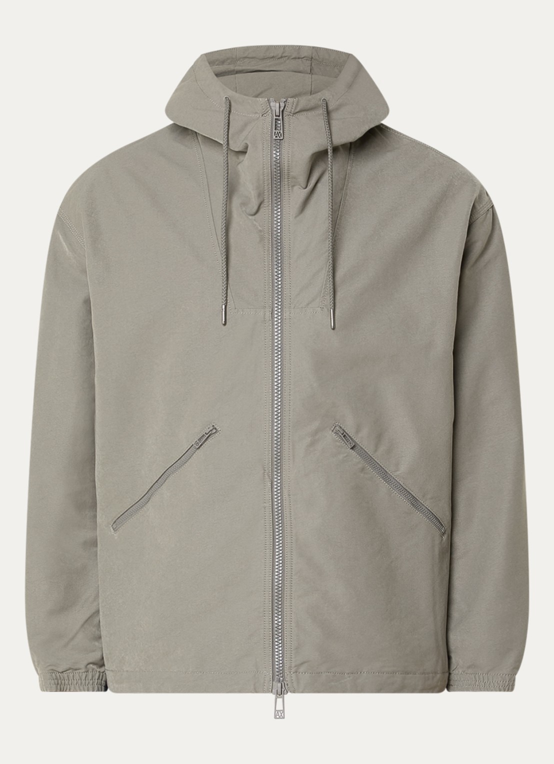 Armani Jack met capuchon en ritszakken - voorkant 2 grijs