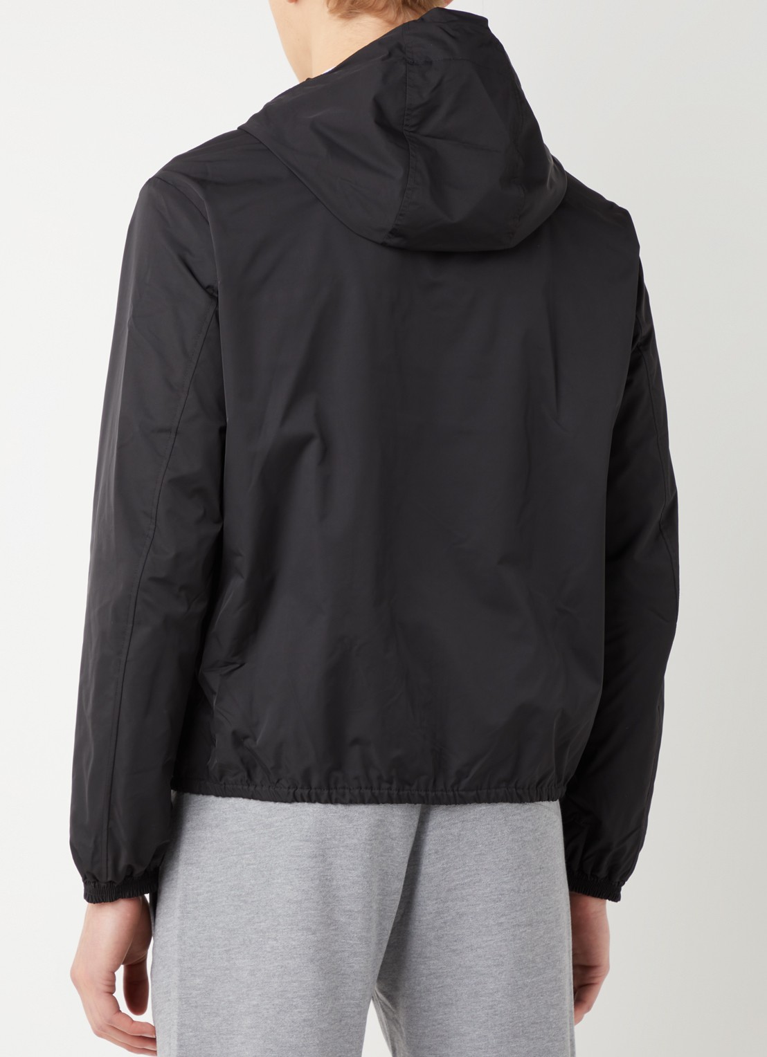Armani Jack met capuchon en ritszakken - achterkant 4 zwart