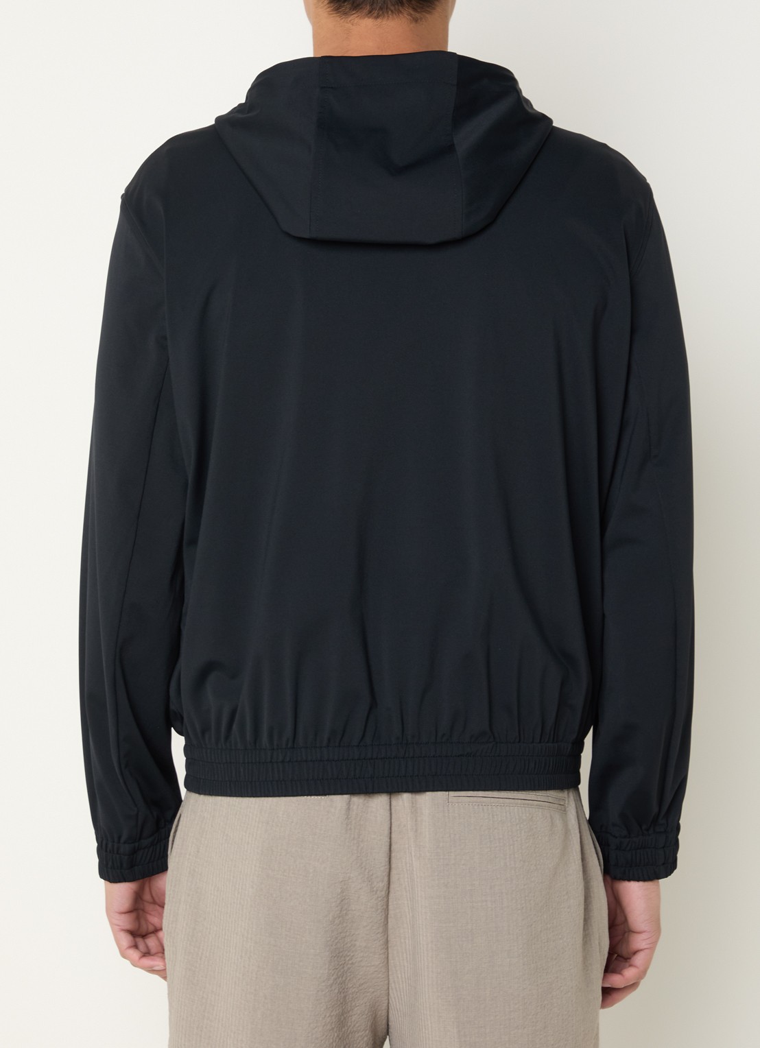 Armani Jack met capuchon en ritszakken - achterkant 4 donkerblauw