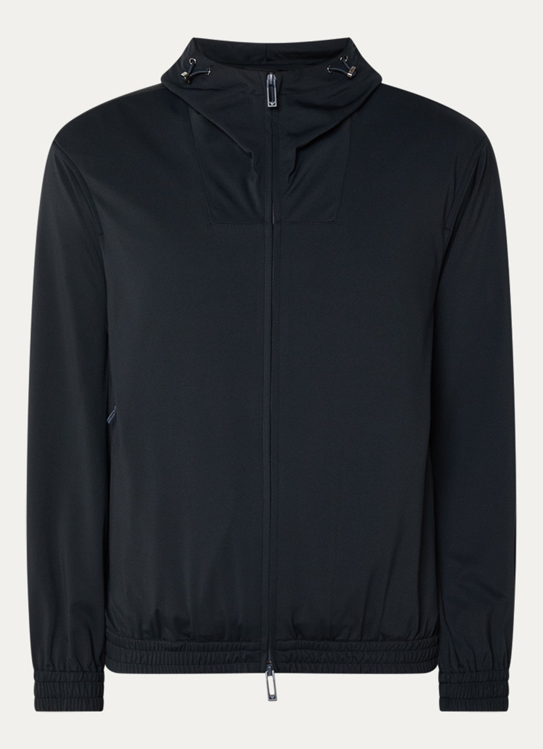 Armani Jack met capuchon en ritszakken - voorkant donkerblauw