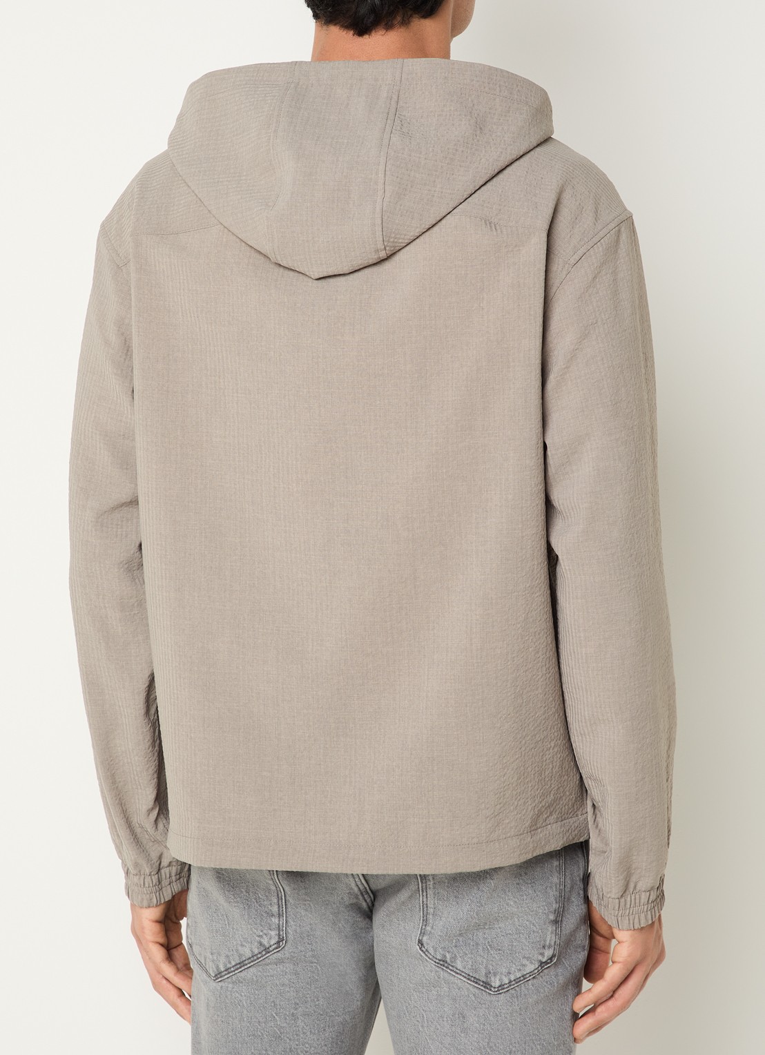 Armani Jack met capuchon en ritszakken - achterkant 4 beige