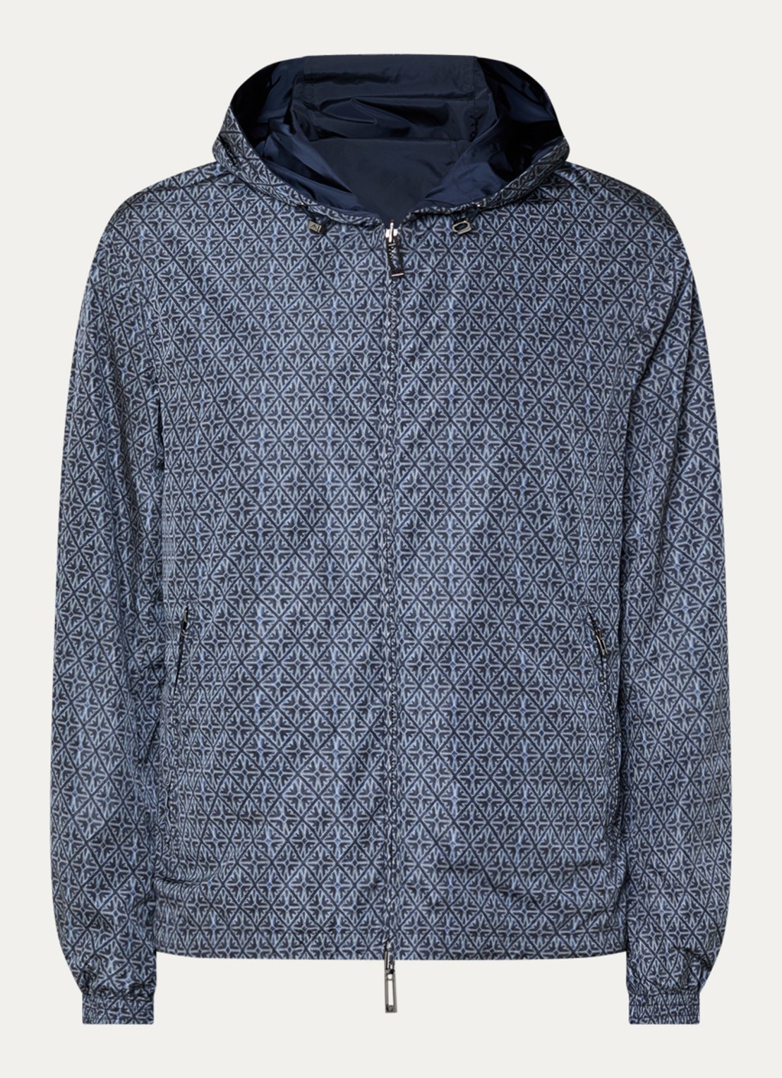 Armani Jack met grafische print - voorkant 3 donkerblauw
