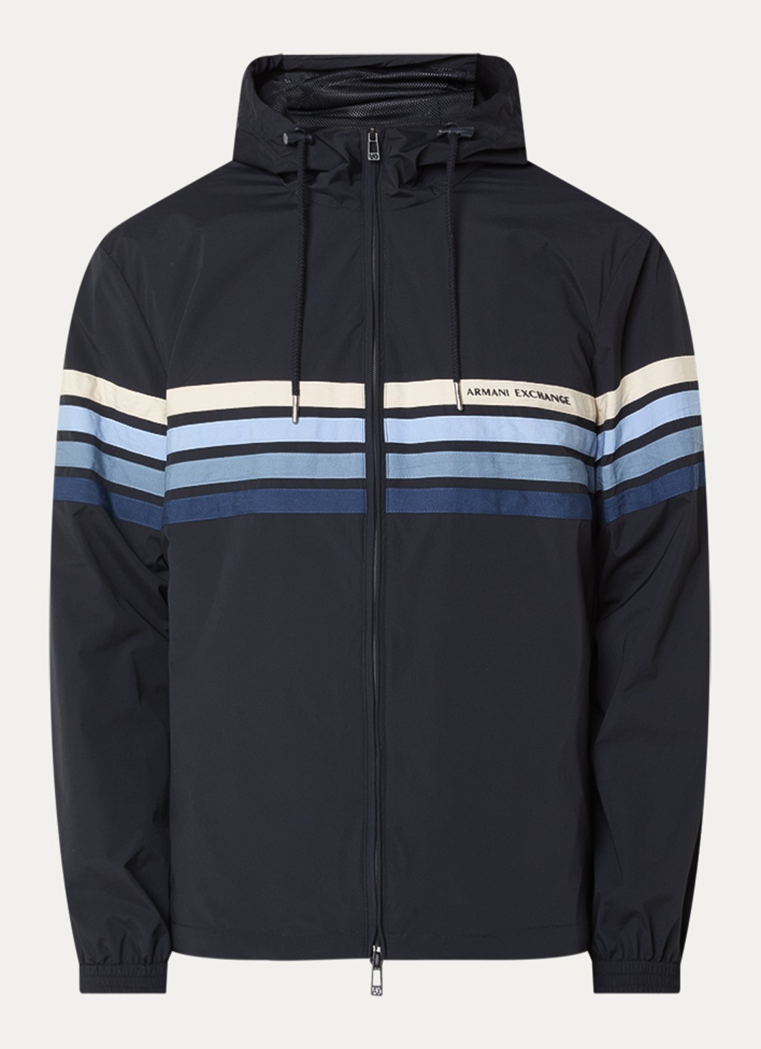 Armani Jack met logo en steekzakken - voorkant donkerblauw