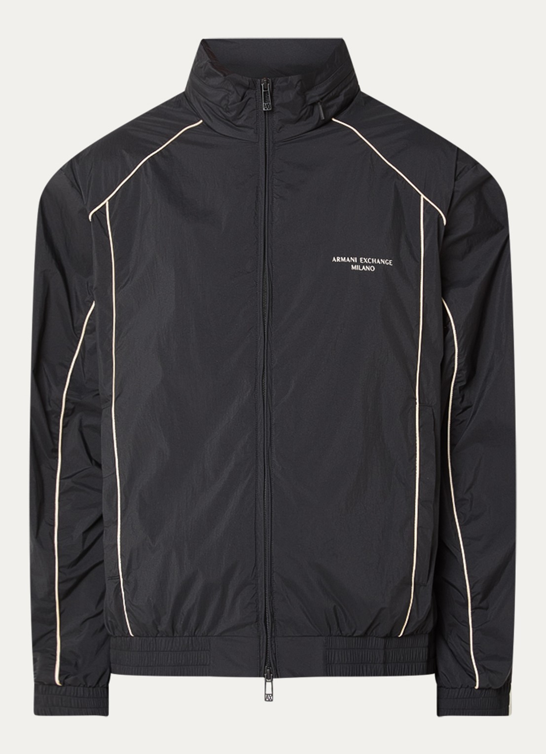 Armani Jack met logo en steekzakken - voorkant zwart