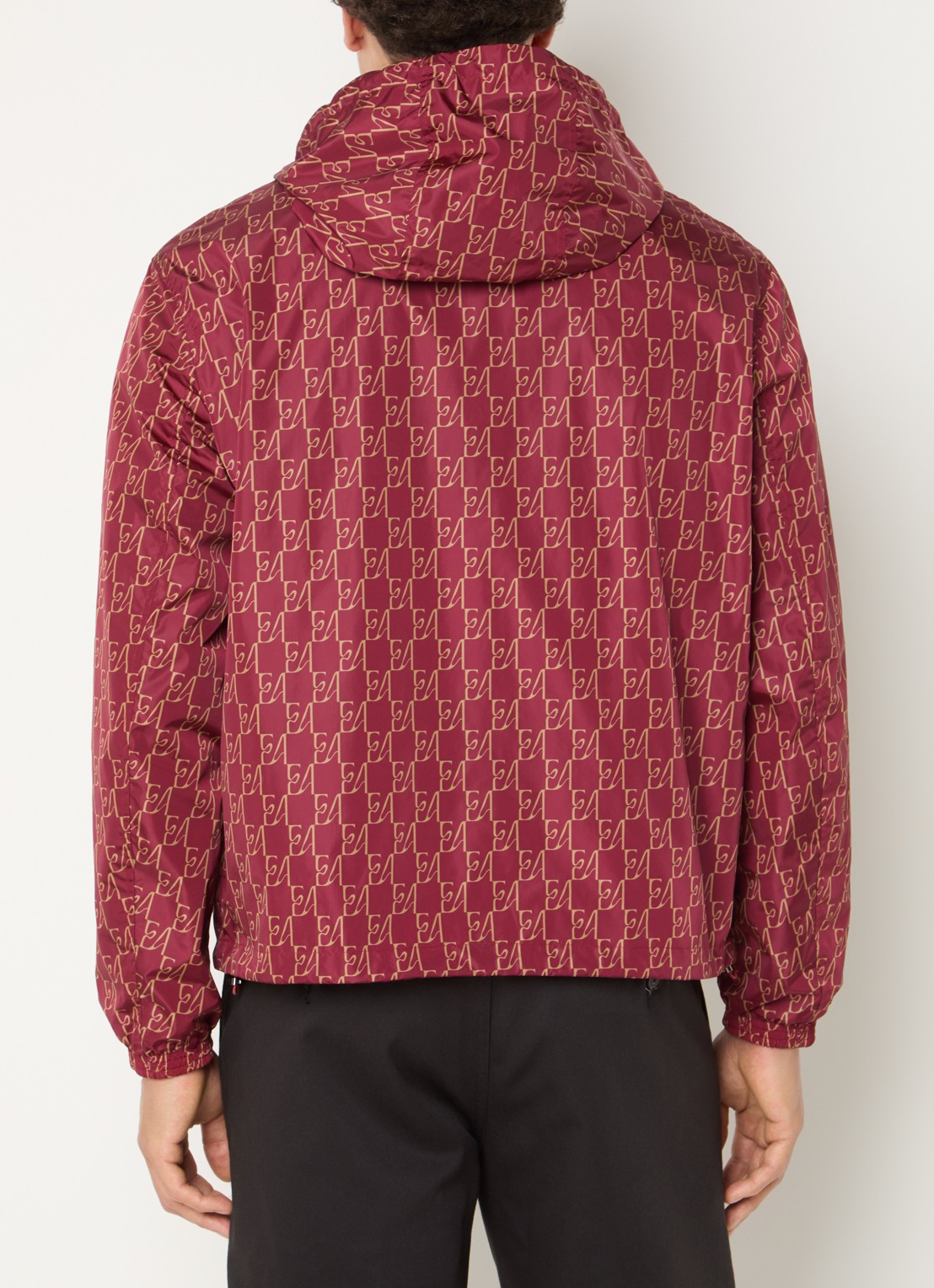 Armani Jack met logoprint en capuchon - achterkant 2 rood