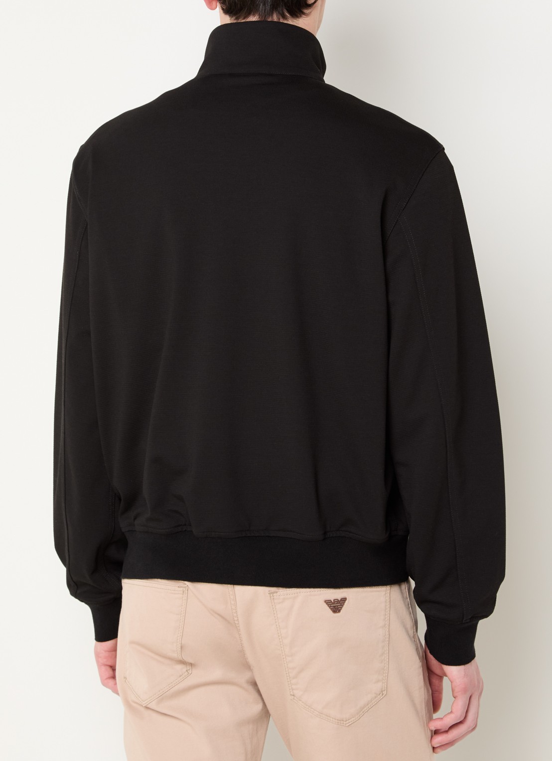 Armani Jack met opstaande kraag - achterkant 3 zwart