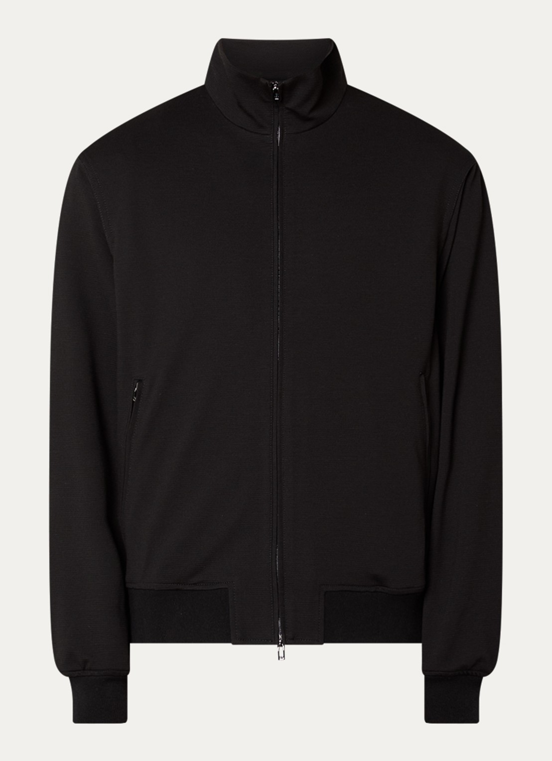Armani Jack met opstaande kraag - voorkant zwart