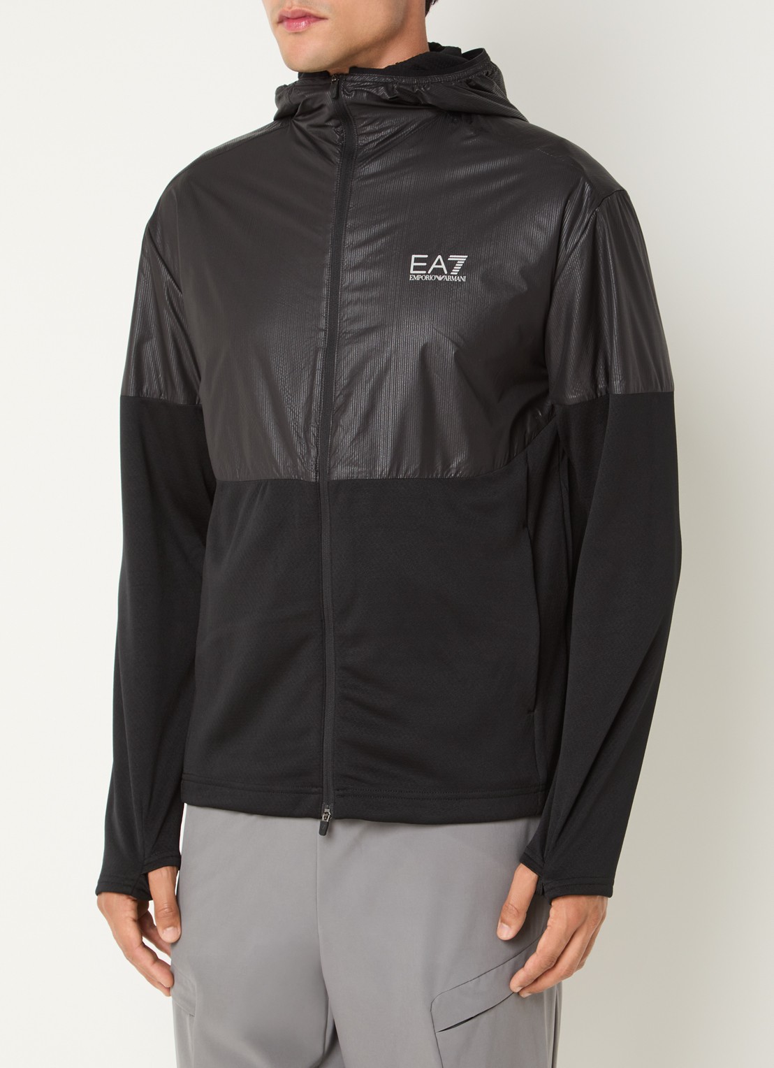 Armani Jack met ritszakken - detail 3 zwart