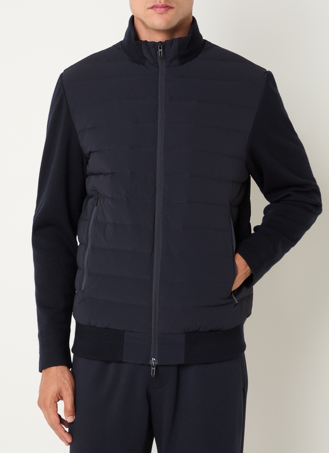 Armani Jack met ritszakken - detail 4 donkerblauw