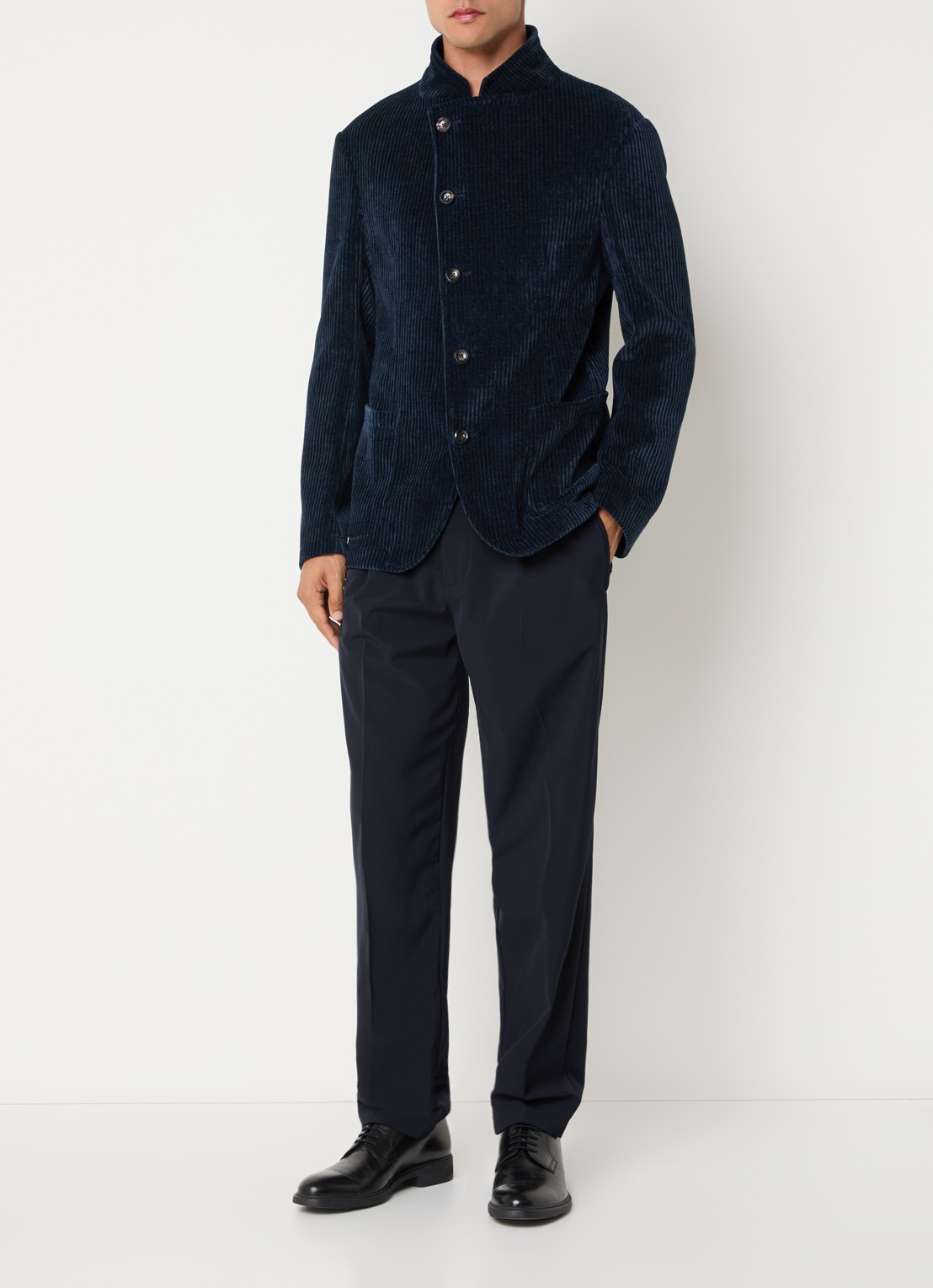 Armani Jack van corduroy met opgestikte zakken - voorkant 4 donkerblauw