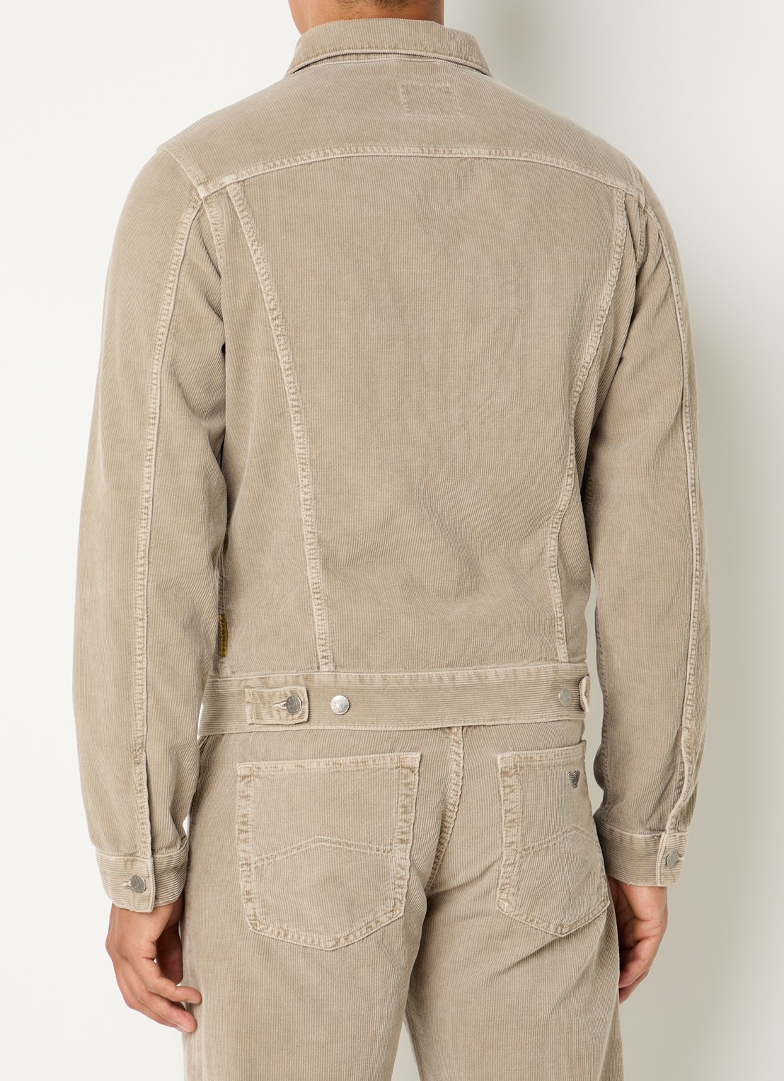 Armani Jack van corduroy met steekzakken - achterkant 3 lichtgrijs