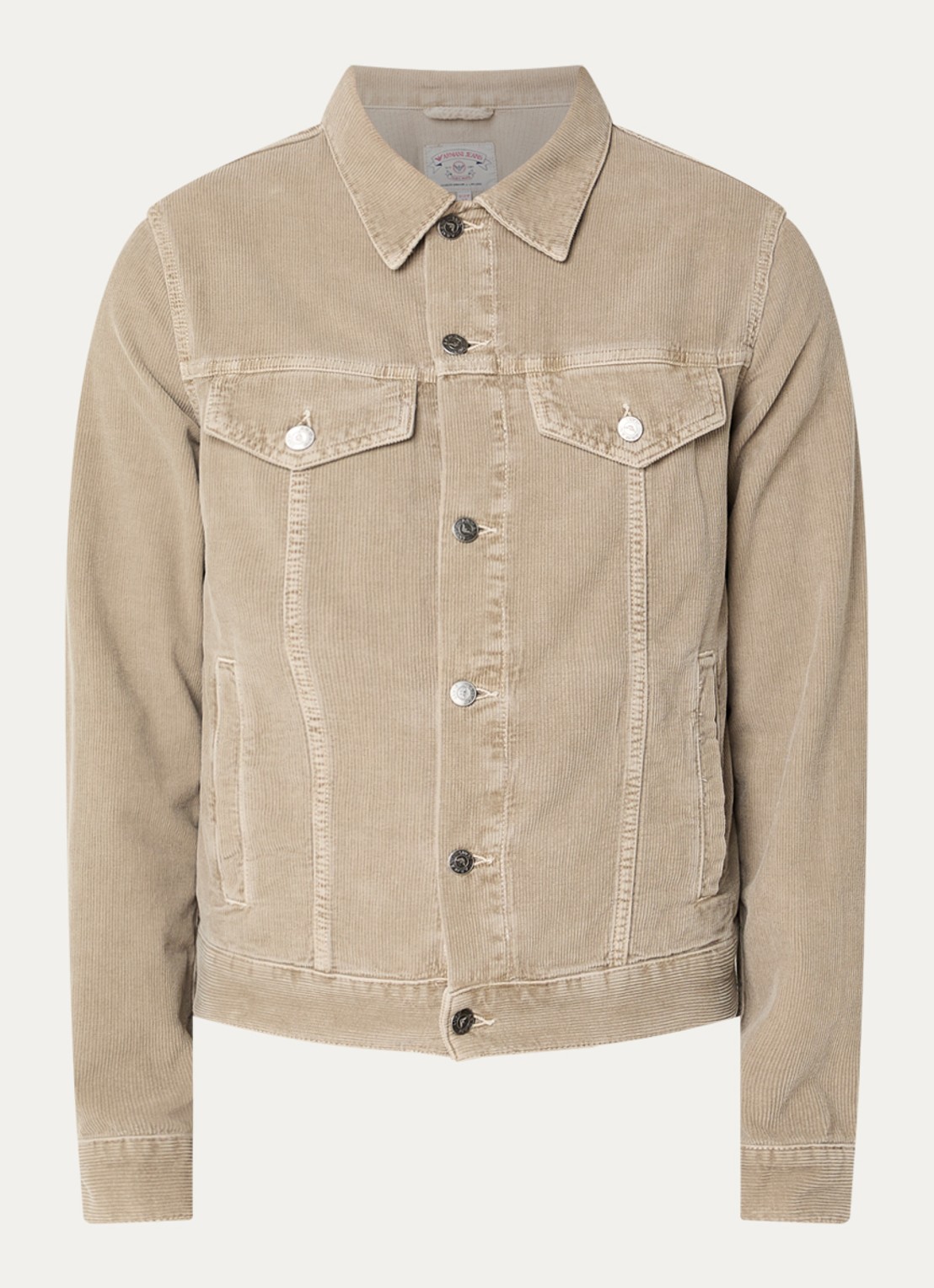 Armani Jack van corduroy met steekzakken - voorkant lichtgrijs