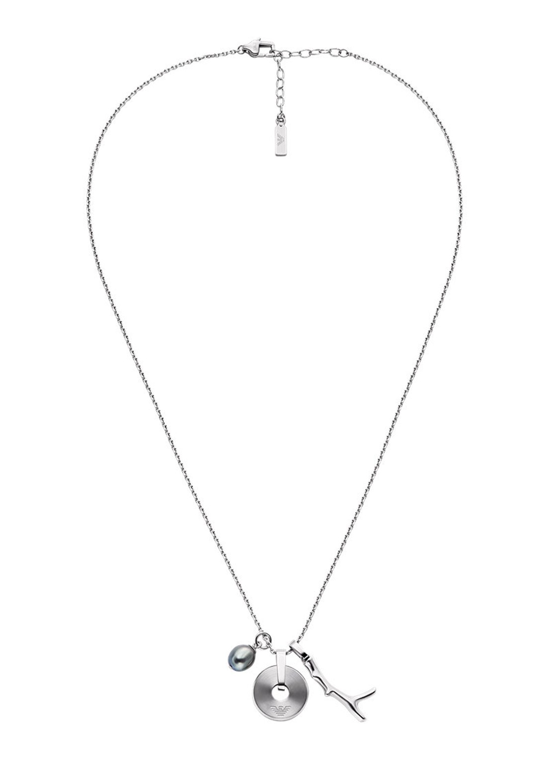 Armani Ketting EGS3315040 - detail 2 zilver