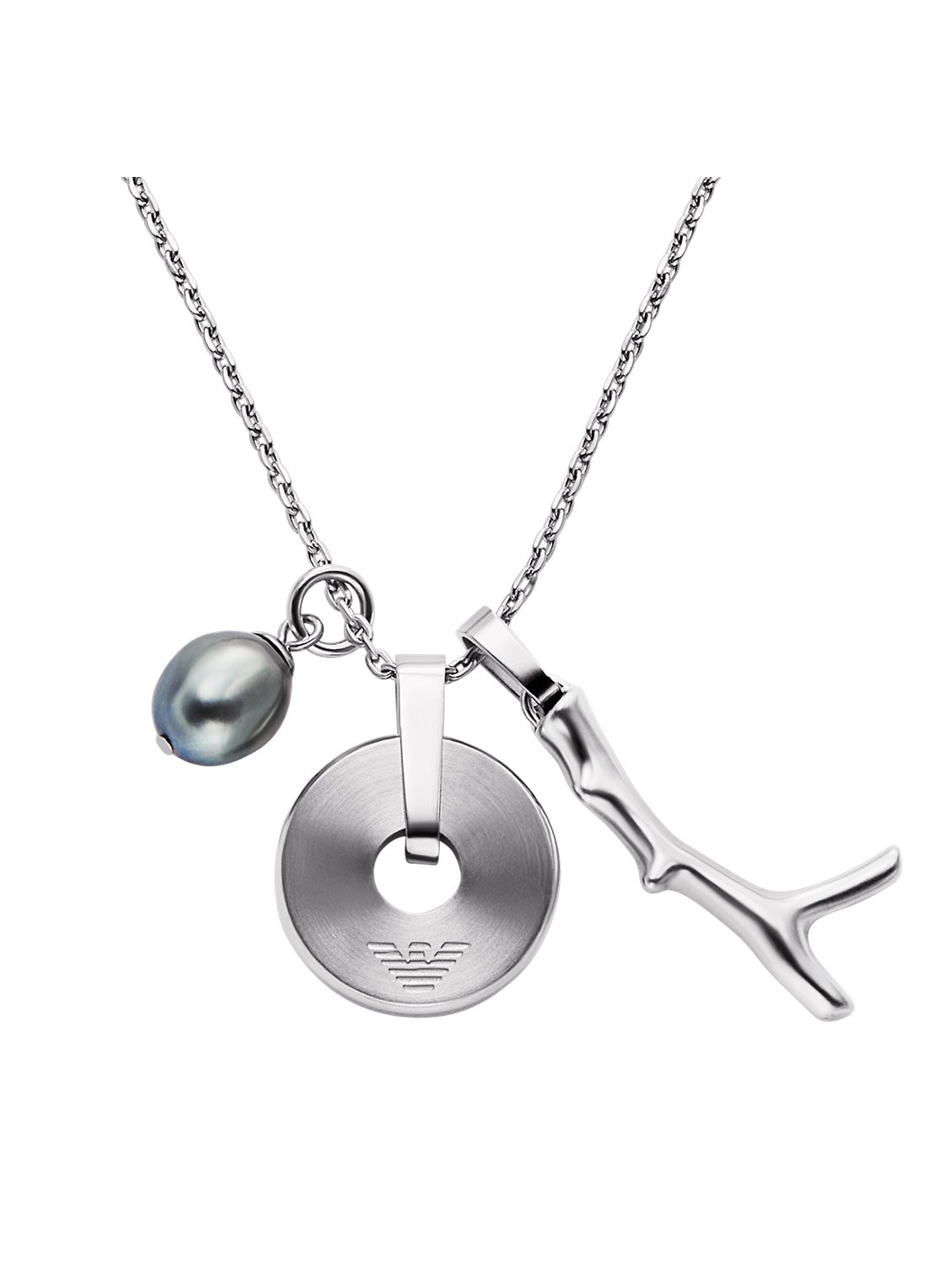 Armani Ketting EGS3315040 - voorkant zilver