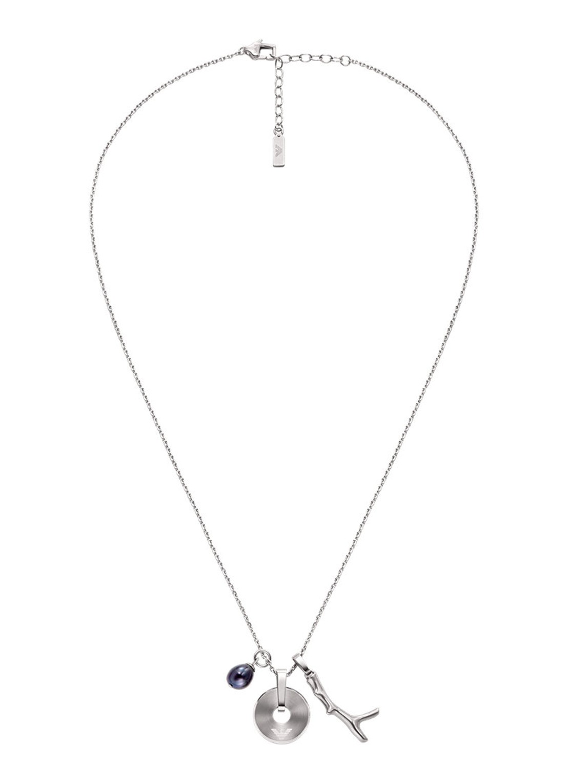 Armani Ketting EGS3324040 - detail zilver