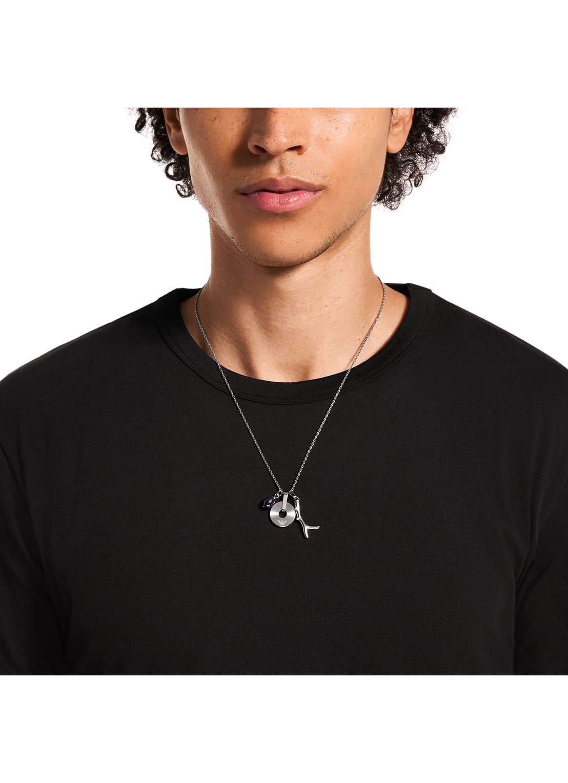 Armani Ketting EGS3324040 - detail 2 zilver
