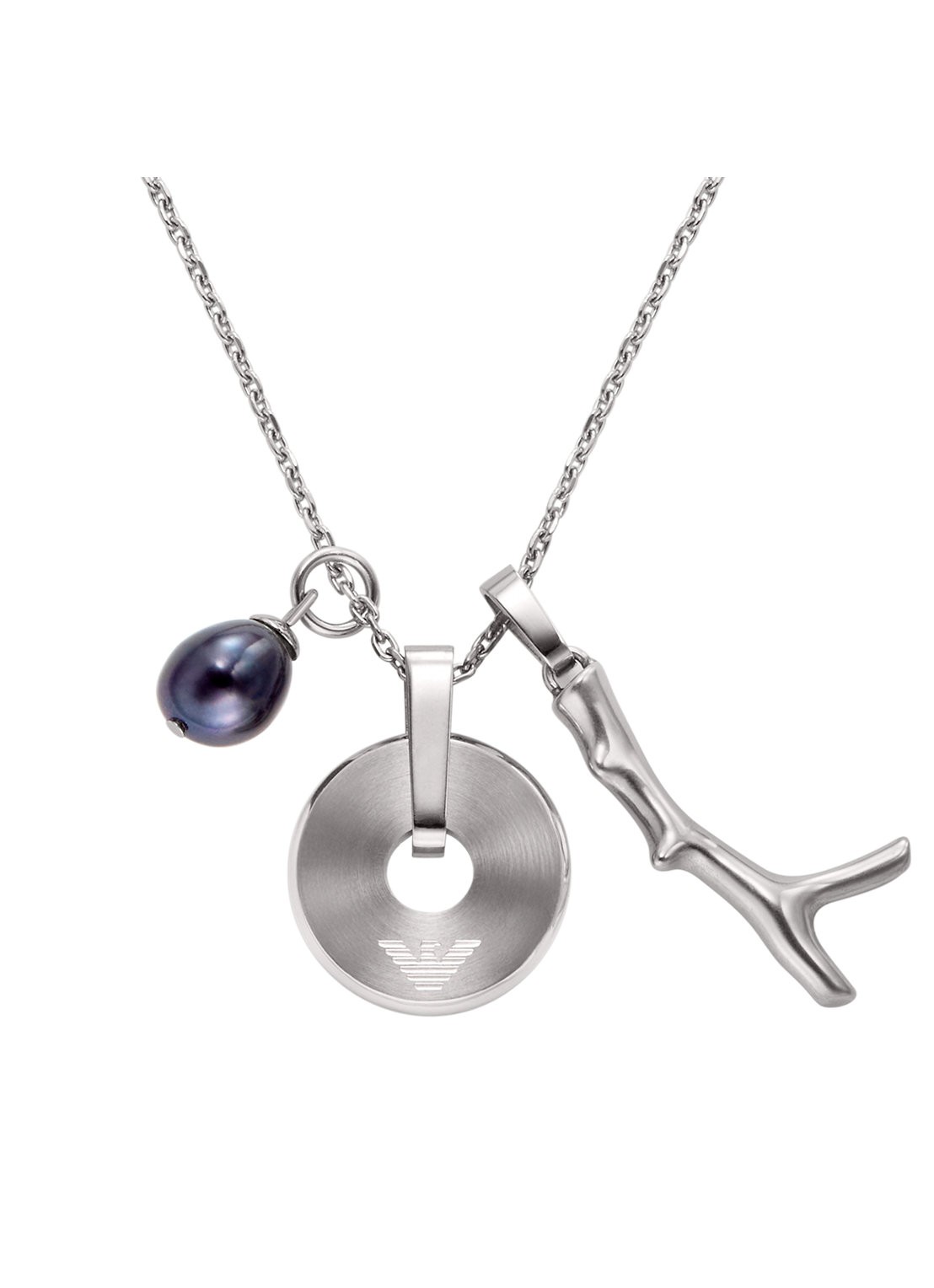 Armani Ketting EGS3324040 - voorkant 3 zilver