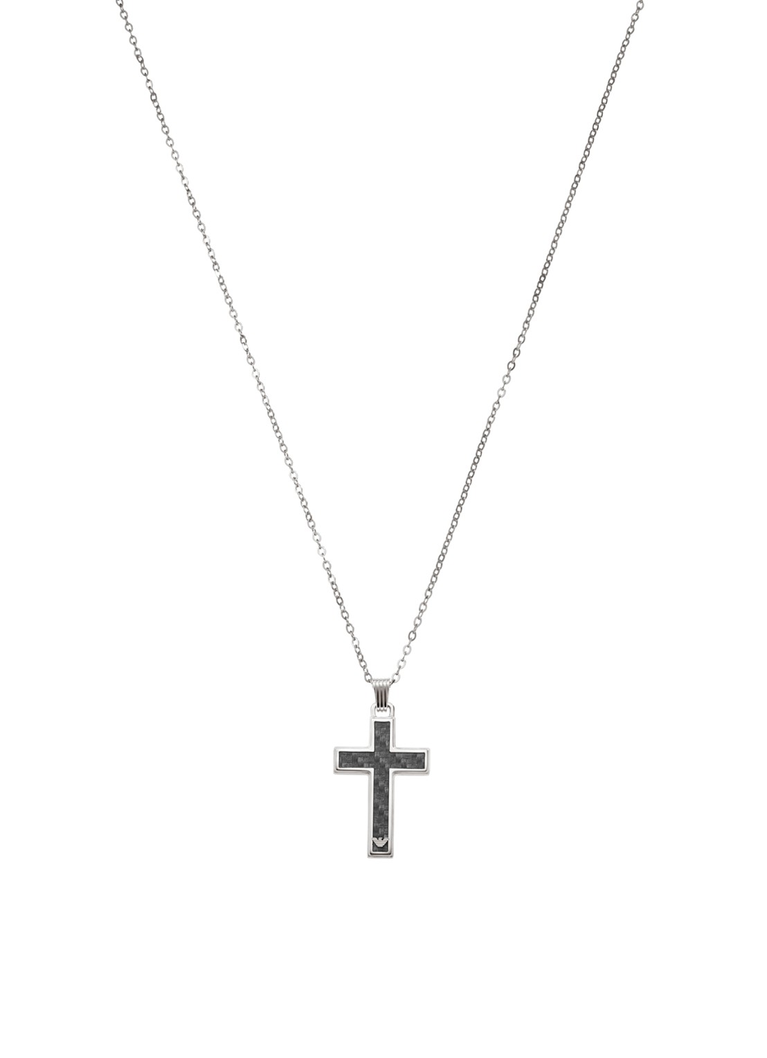 Armani Ketting met hanger EGS1705040 - voorkant zilver