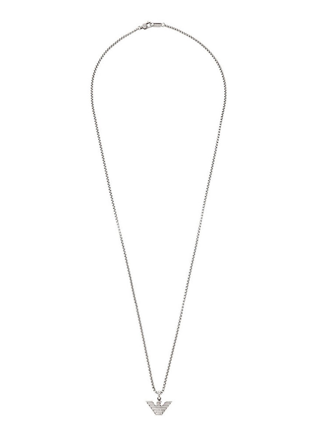 Armani Ketting met logo EGS3169040 - detail zilver