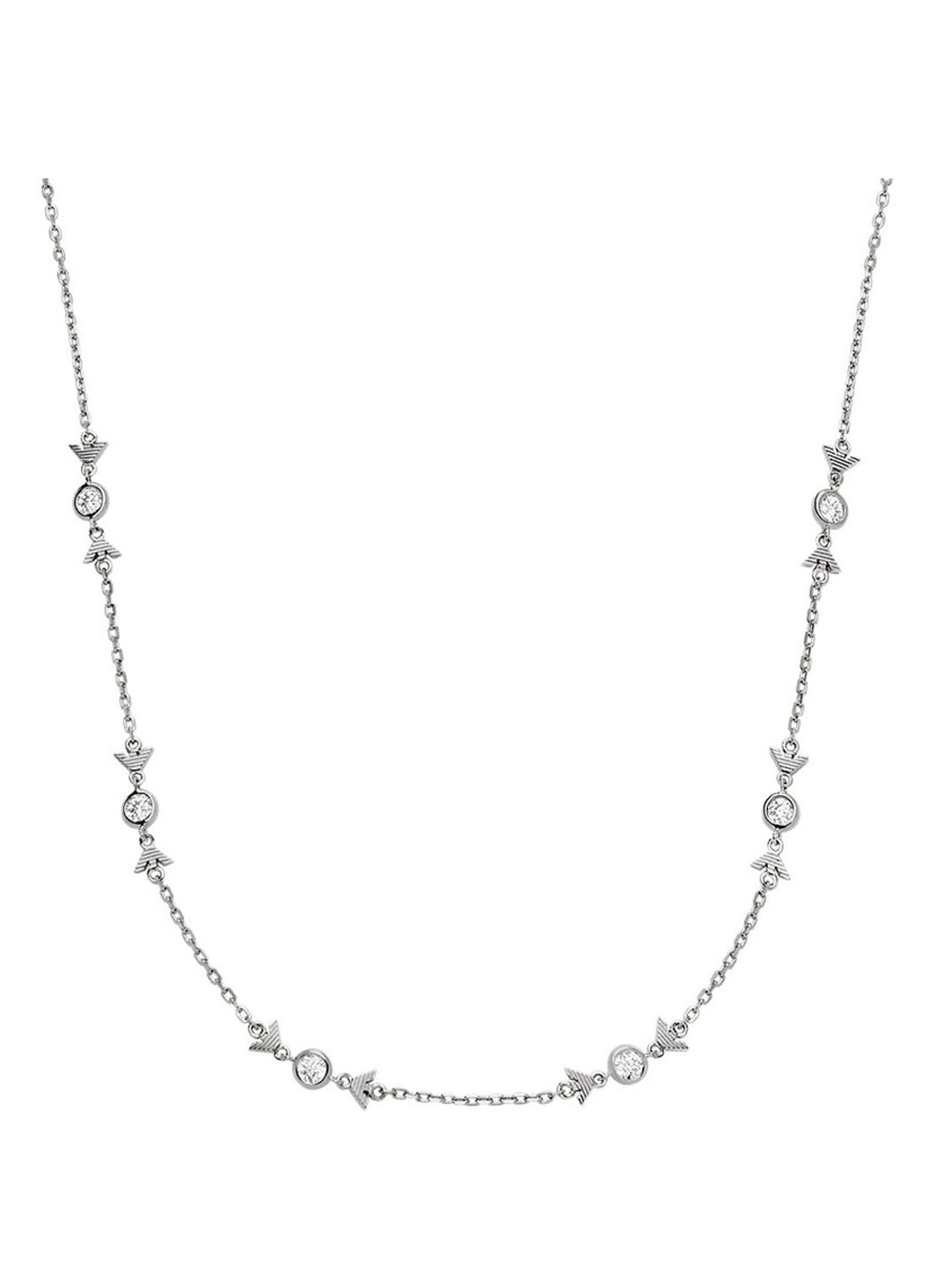 Armani Ketting van zilver EG3615040 - voorkant zilver