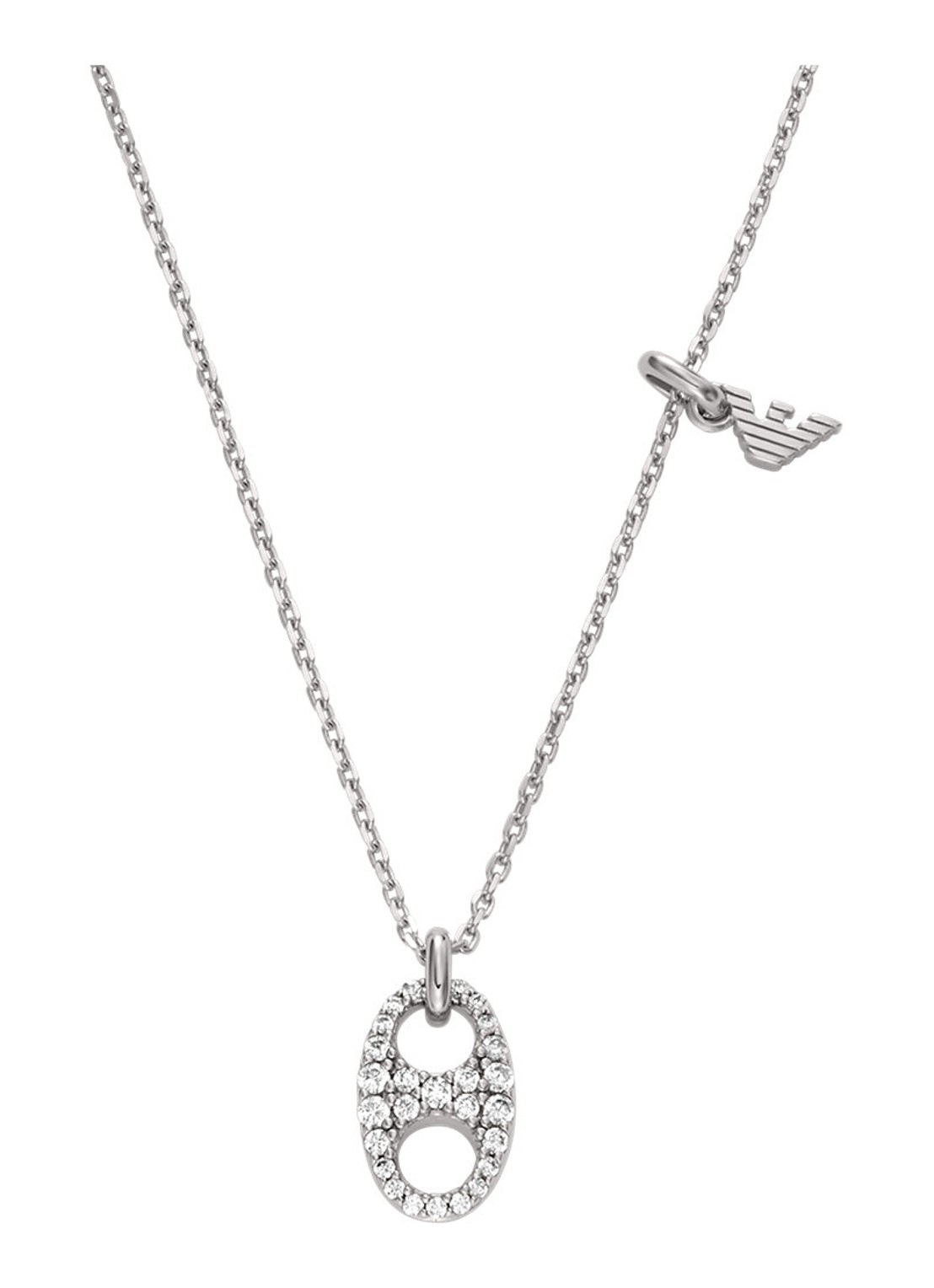 Armani Ketting van zilver EG3630040 - voorkant 3 zilver