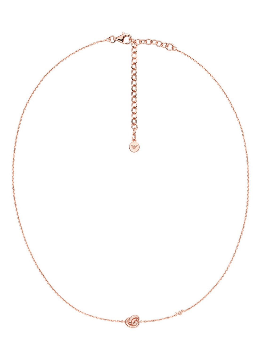 Armani Ketting van zilver EG3640221 - detail 2 roségoud