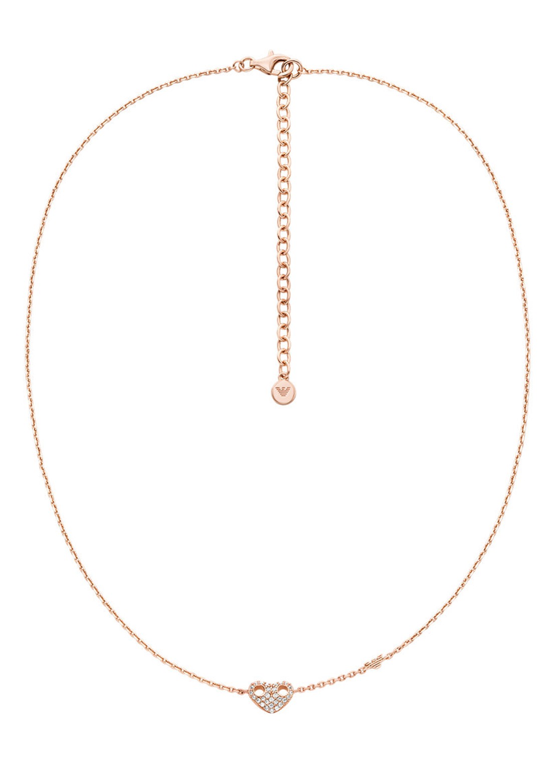 Armani Ketting van zilver EG3648221 - detail 2 roségoud
