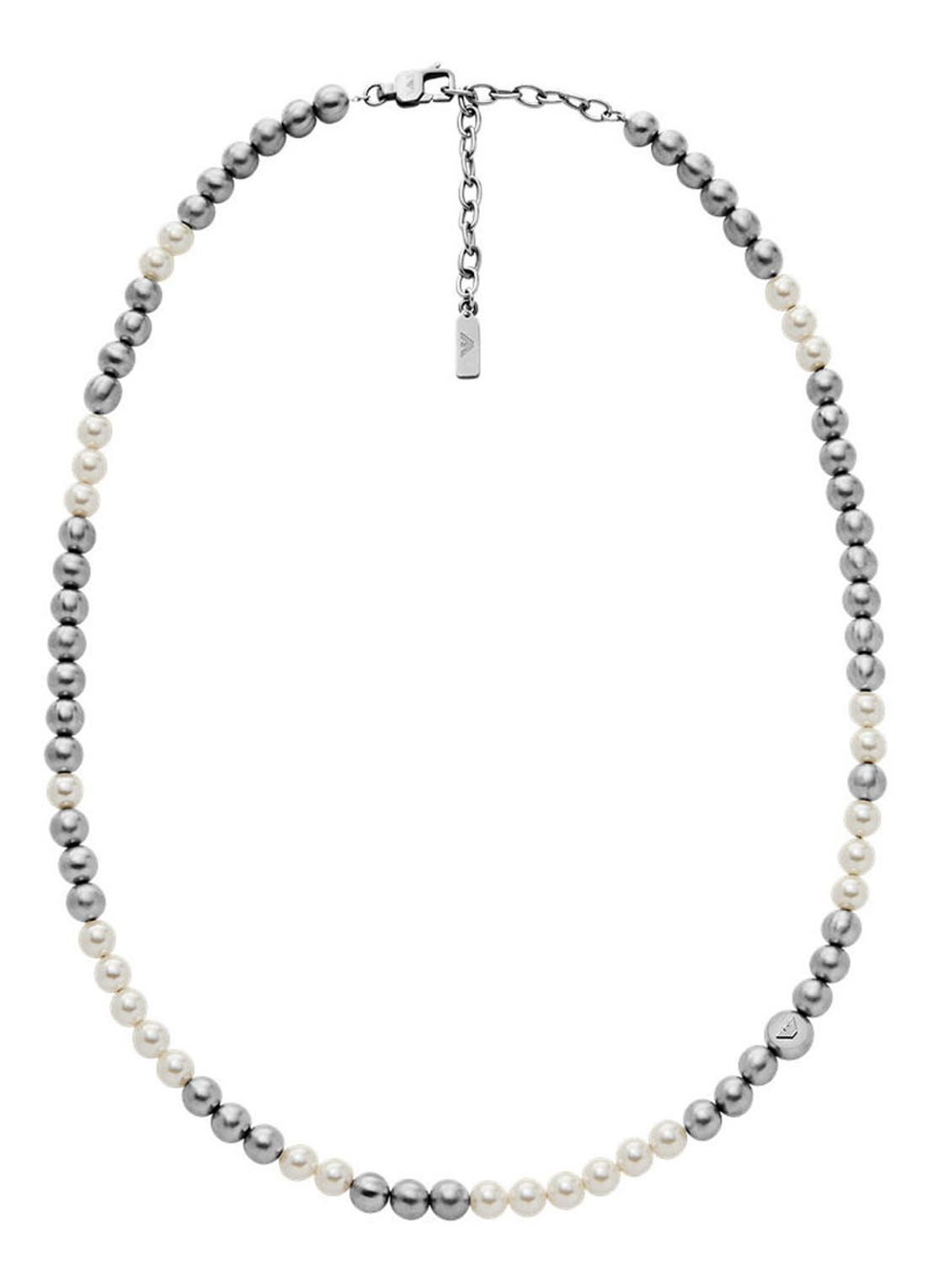 Armani Kralenketting EGS3176040 - detail 2 zilver