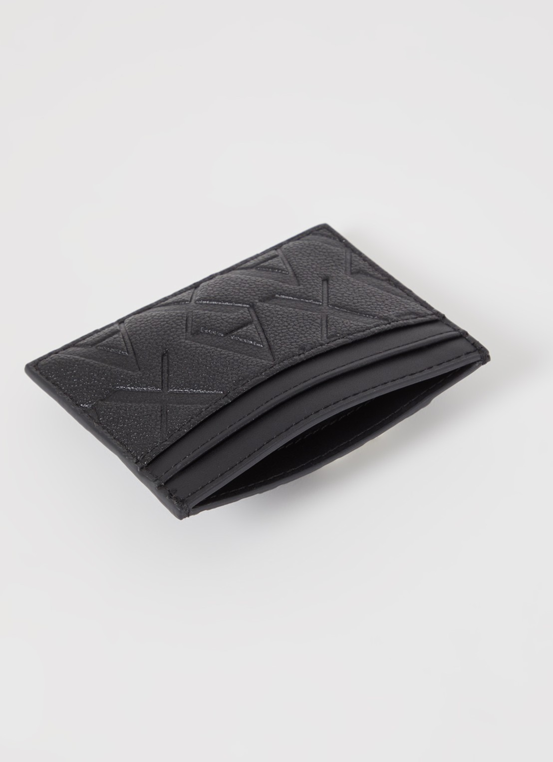 Armani Liam pasjeshouder met logoprint - voorkant 2 zwart