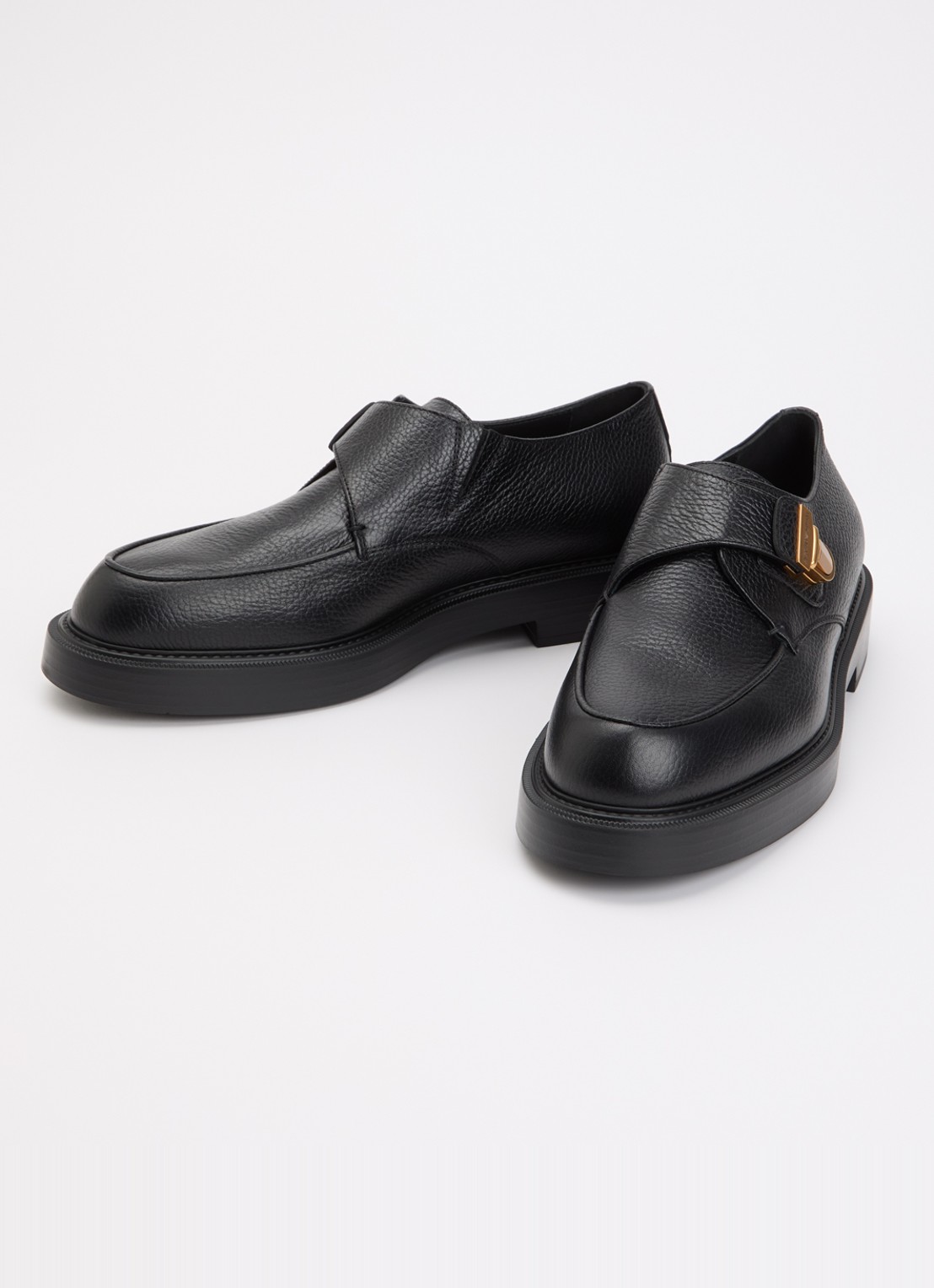 Armani Loafer van kalfsleer met gespdetail - detail 2 zwart