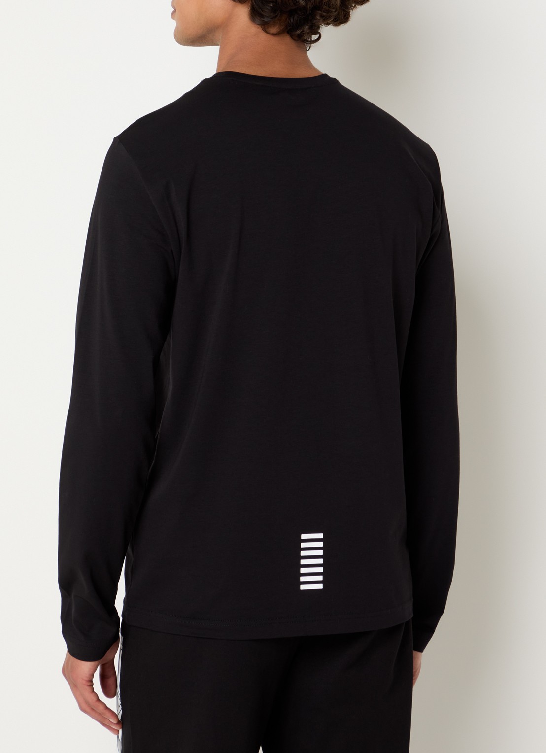 Armani Longsleeve met logo - achterkant 3 zwart