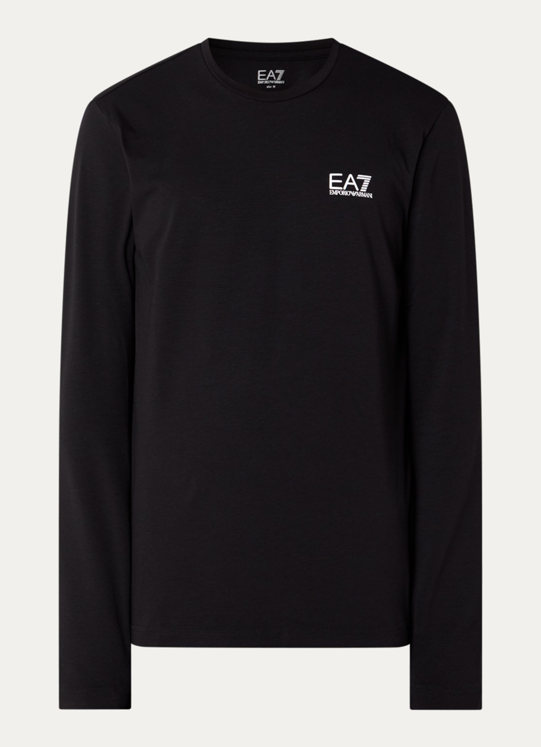 Armani Longsleeve met logo - voorkant zwart