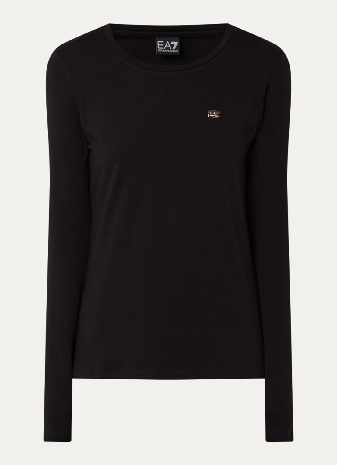 Armani Longsleeve met logo  - voorkant zwart