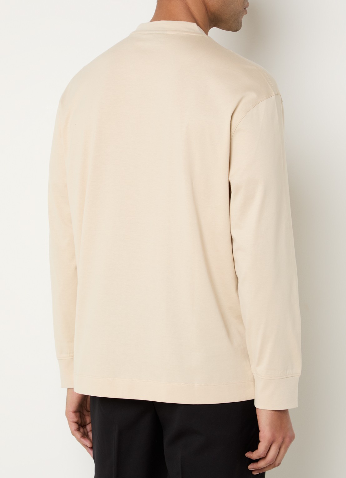 Armani Longsleeve met logo - achterkant 4 beige