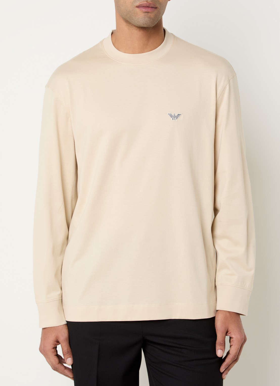 Armani Longsleeve met logo - detail 3 beige