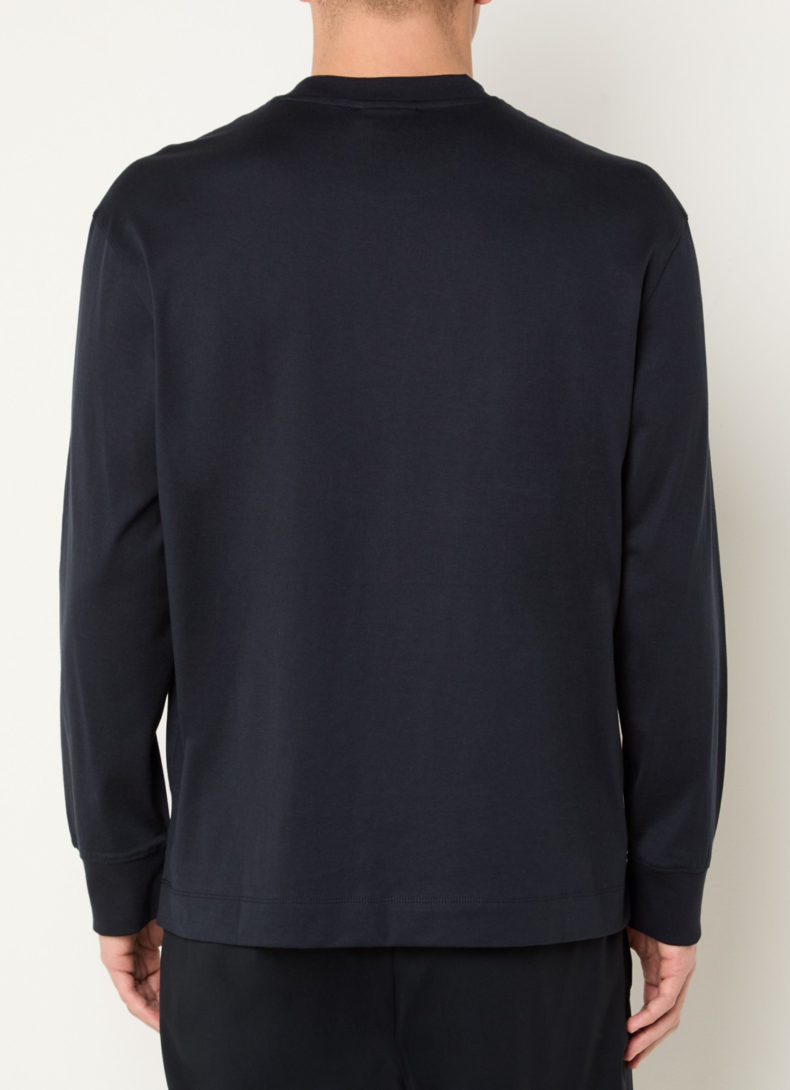 Armani Longsleeve met logo - achterkant 2 donkerblauw