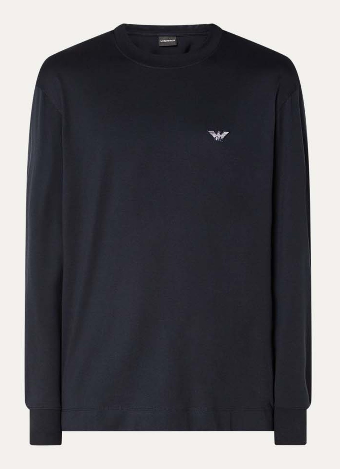 Armani Longsleeve met logo - voorkant 3 donkerblauw