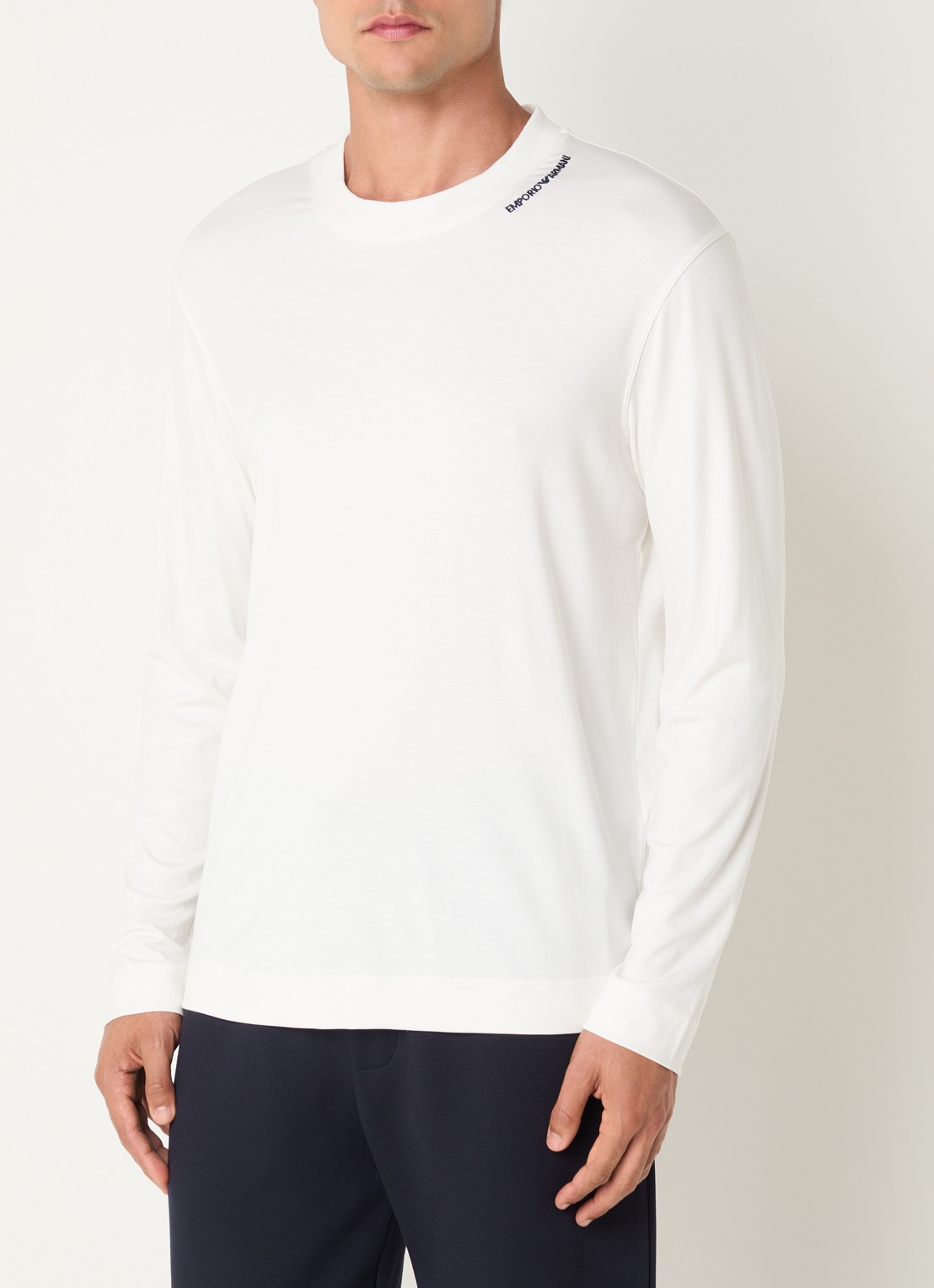 Armani Longsleeve met logo - detail 3 wit