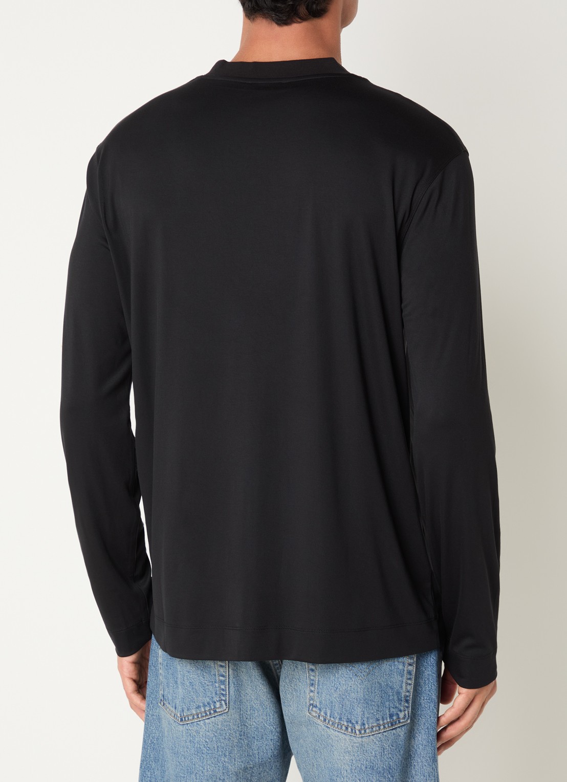 Armani Longsleeve met logo - achterkant zwart