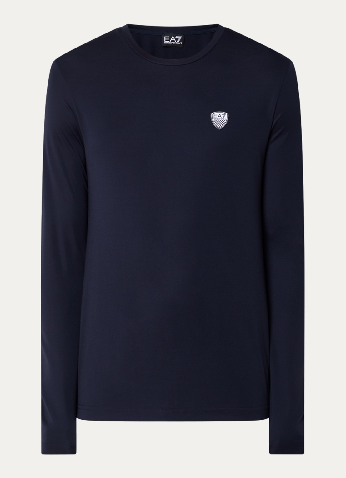 Armani Longsleeve met logoborduring - voorkant 3 donkerblauw