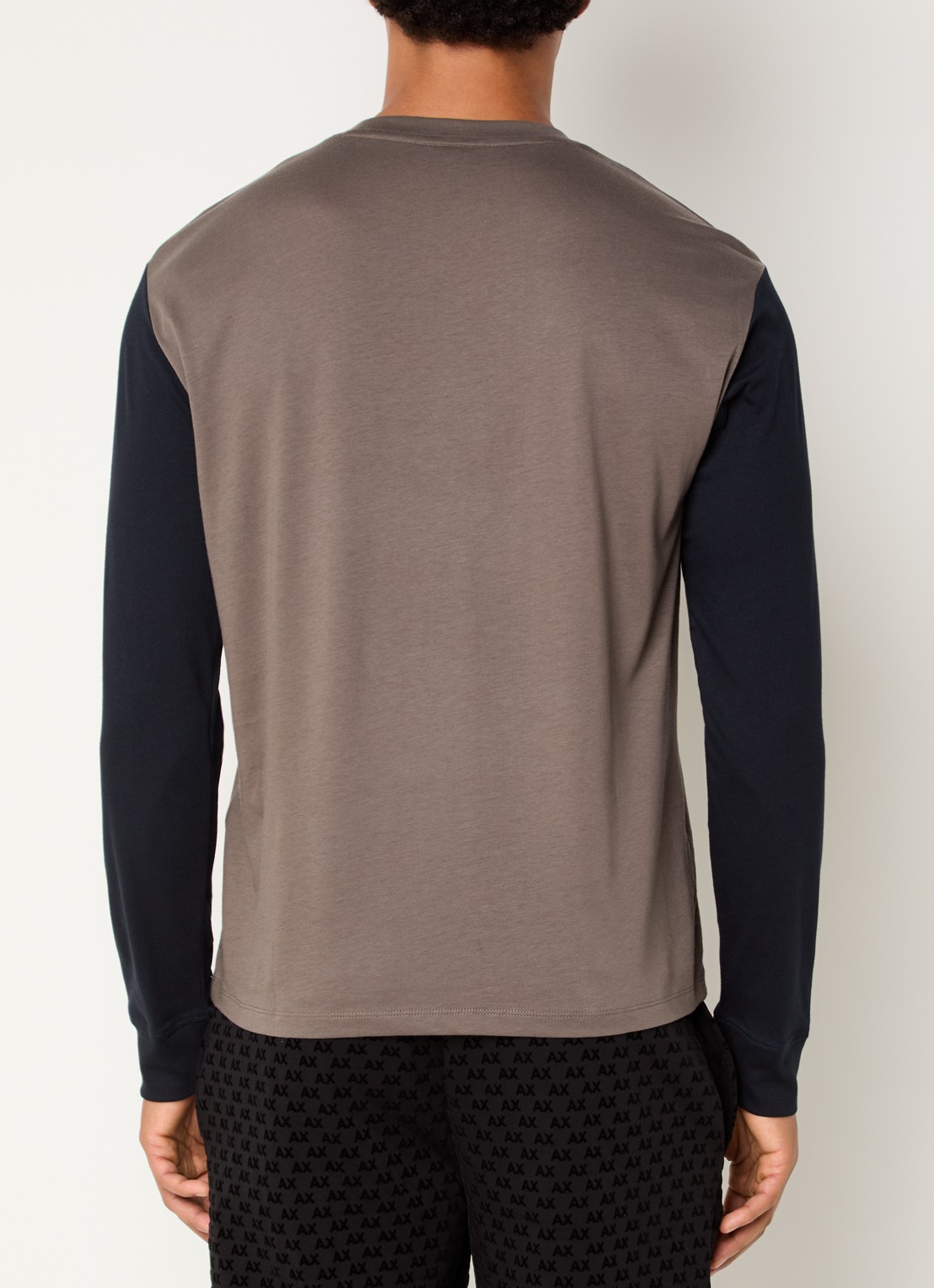 Armani Longsleeve met logoprint - achterkant 3 lichtbruin