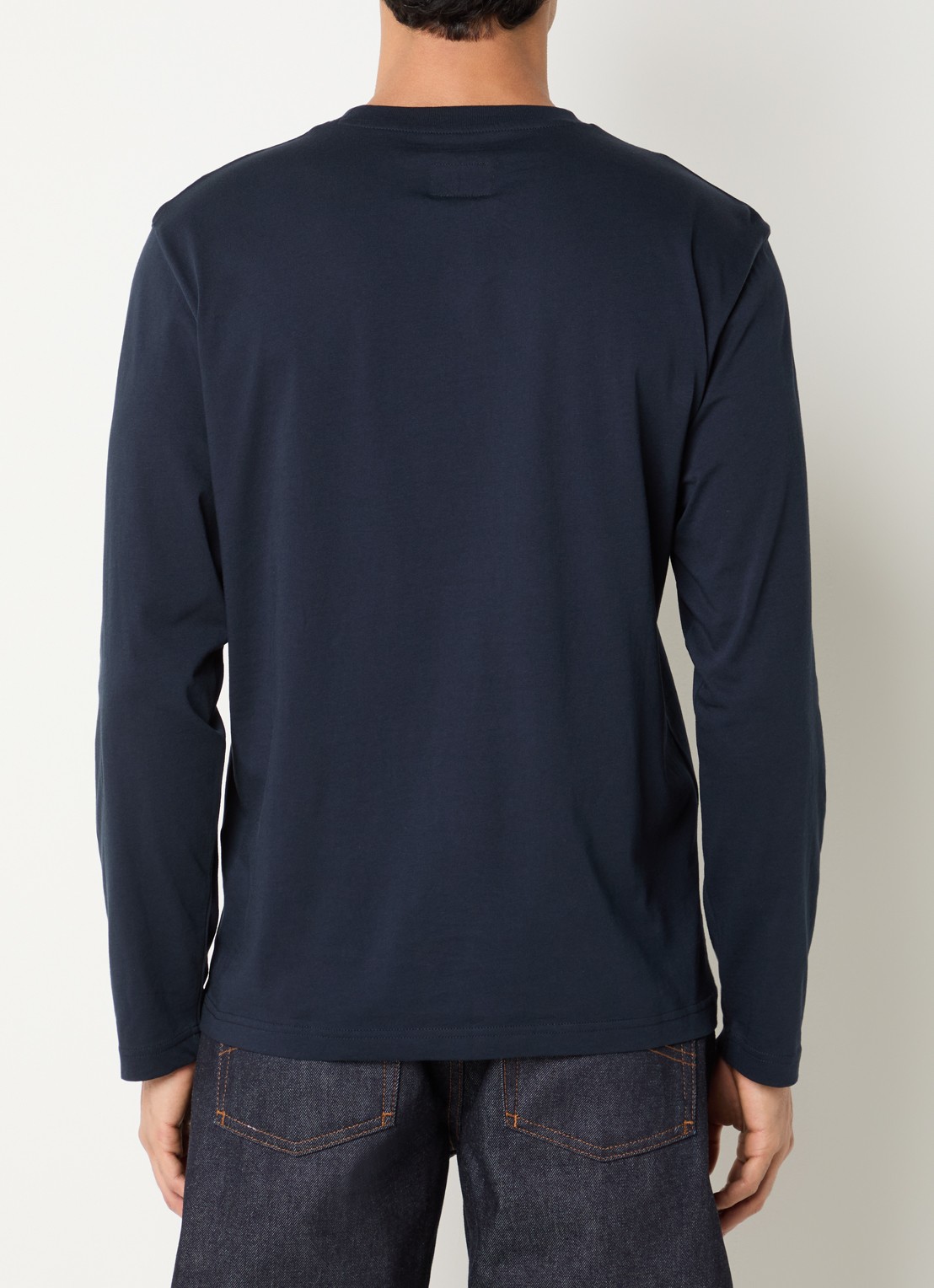Armani Longsleeve met logoprint - achterkant 4 donkerblauw