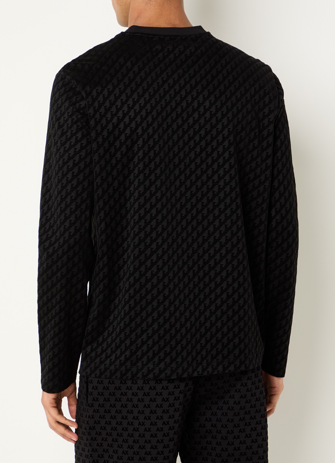 Armani Longsleeve met logoprint - achterkant 3 zwart