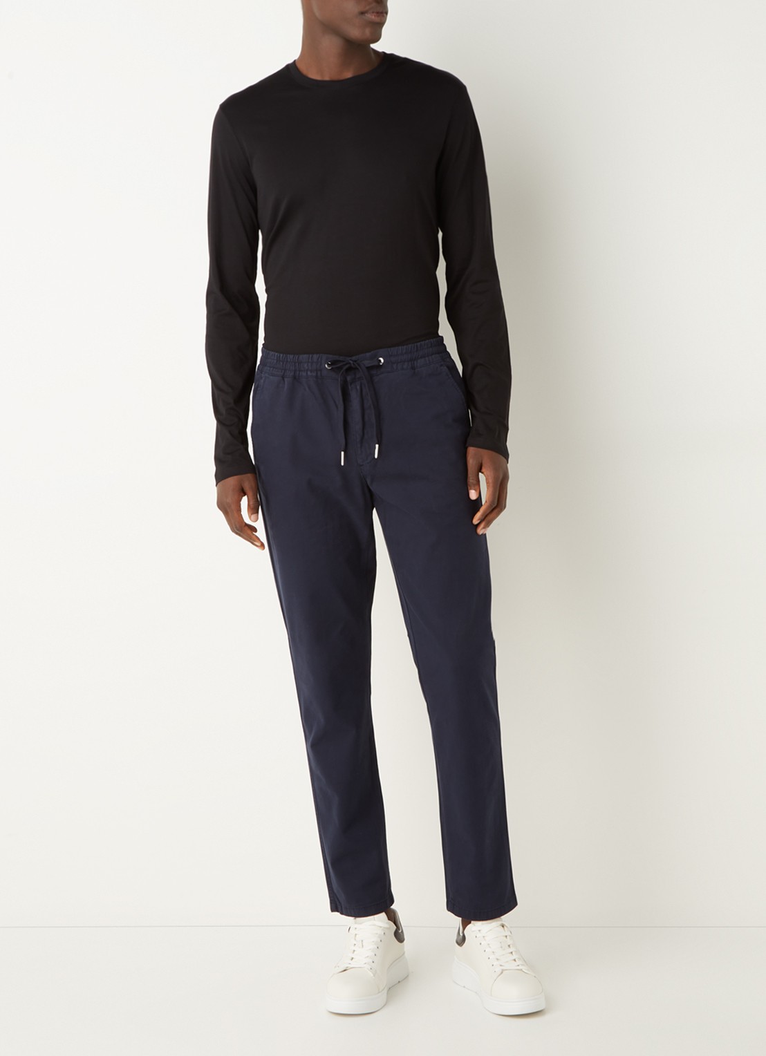 Armani Longsleeve met ronde hals - voorkant 2 zwart