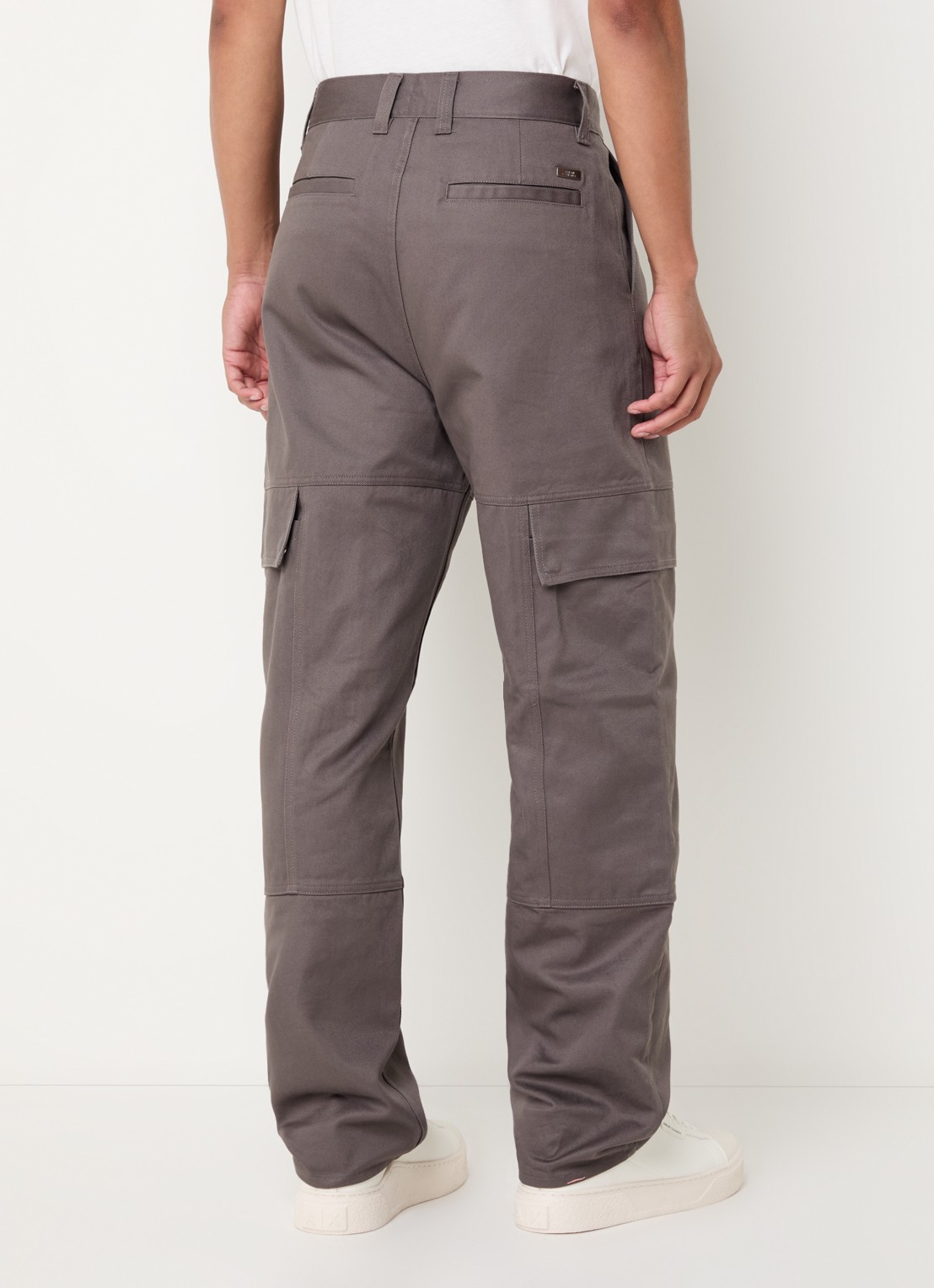 Armani Loose fit cargobroek met klepzakken - achterkant 5 antraciet
