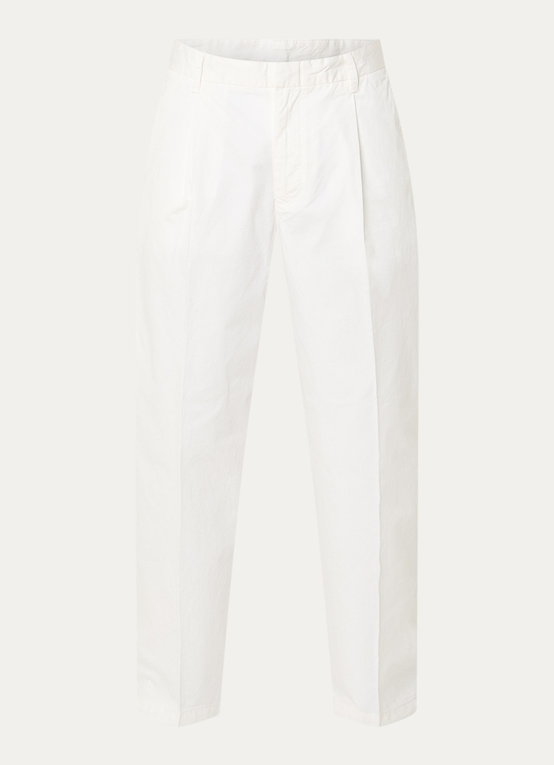 Armani Loose fit chino met steekzakken - voorkant 4 gebroken wit
