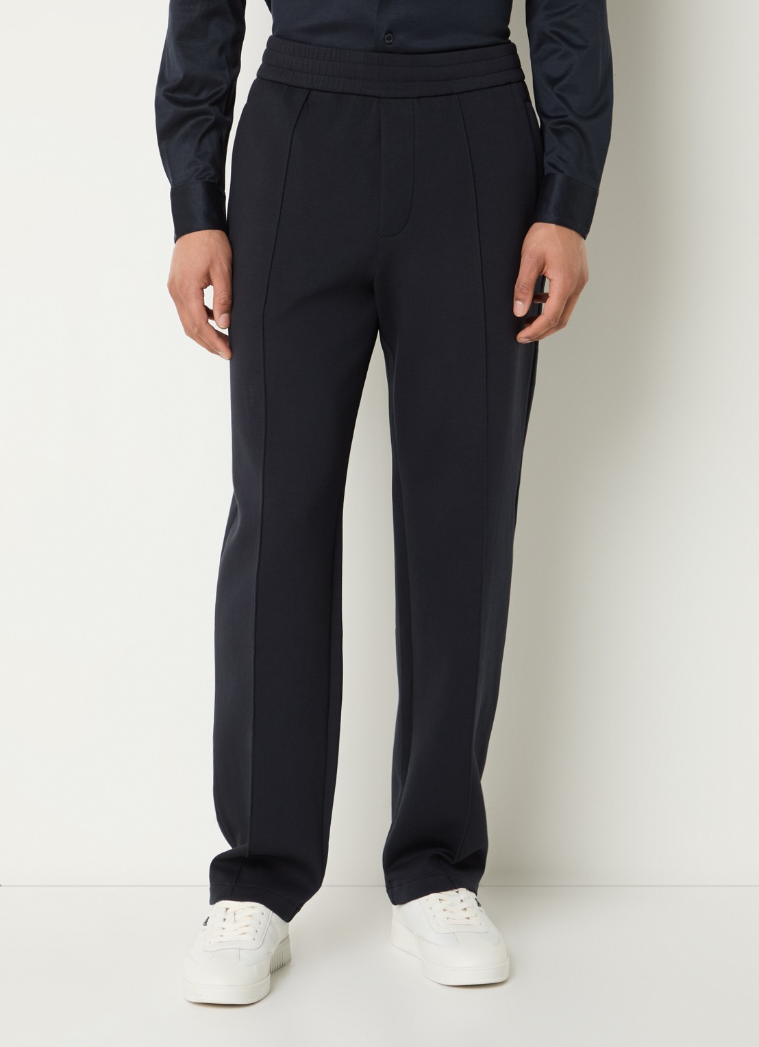 Armani Loose fit joggingsbroek met steekzakken - detail 4 donkerblauw