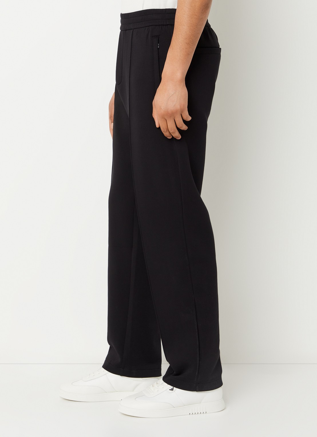 Armani Loose fit joggingsbroek met steekzakken - detail 5 zwart